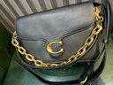 蔻馳（COACH）【全國聯(lián)?！縏abby26 可拆卸鏈條 肩帶 牛皮革 手提斜挎 單肩包 黑色 CY919-B4BK（現貨） 曬單實(shí)拍圖