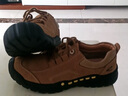 駱駝動(dòng)感男鞋春秋皮鞋德國戶(hù)外休閑鞋真皮防滑登山徒步工裝爸爸鞋 卡其色（頭層牛皮）18655 38  標準皮鞋碼數 曬單實(shí)拍圖