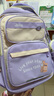 Jeep兒童書(shū)包小學(xué)生3-6年級減負護脊防下墜男女生大容量雙肩包 粉紫色 曬單實(shí)拍圖