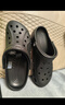 CROCS卡駱馳檀健次同款經(jīng)典洞洞鞋男鞋一腳蹬沙灘鞋拖鞋|10001 黑色-001(含智必星) 41 /42(260mm) 曬單實(shí)拍圖