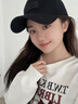 貓人帽子女士棒球帽女款鴨舌帽女韓版潮百搭休閑女遮陽(yáng)帽太陽(yáng)帽 黑色 曬單實(shí)拍圖