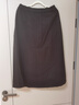 德瑪納【a字裙】冬季通勤中高腰純色a字裙休閑中長(cháng)裙 黑色 XL  曬單實(shí)拍圖