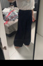 紅袖（hopeshow）垂感顯瘦顯高休閑褲2026春季新款女裝氣質(zhì)百搭寬松闊腿西裝長(cháng)褲 藏青495（預售3.30） L 曬單實(shí)拍圖