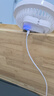飛利蒲(PHILIPS)適用遙控桌面風(fēng)扇臺燈四合一掛壁吊扇便捷式小風(fēng)扇床上宿舍電風(fēng)扇usb充電戶(hù)外露營(yíng) 白色風(fēng)扇【遙控充電款】 曬單實(shí)拍圖