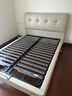 全友家居 奶油風(fēng)頭層牛皮茉伊真皮床頭軟包靠背臥室家用1.5米雙人大床 曬單實(shí)拍圖