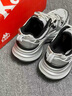 卡帕卡帕女鞋百搭老爹鞋女2025秋冬新款軟底休閑鞋厚底增高運動(dòng)鞋子女 銀色/黑色 38 曬單實(shí)拍圖
