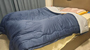 羅萊家紡 航天深睡被 60支全棉A類(lèi)抗菌可水洗春秋被子保暖被芯 藍色 曬單實(shí)拍圖