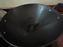 鑫一帆家用雙耳鍋陸川手工大鐵鍋防燙無(wú)涂層不銹炒鍋圓底燃氣爐40cm 曬單實(shí)拍圖