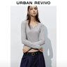 UR2026春季新款女裝時(shí)尚休閑簡(jiǎn)約基礎修身長(cháng)袖T恤UYB450010 花灰 M 曬單實(shí)拍圖