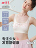 婷美【蠶絲抑菌】少女文胸運動(dòng)內衣防震提拉發(fā)育期初高中生固定杯白M 曬單實(shí)拍圖