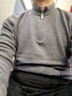 恒源祥羊毛衫男100純羊毛秋冬季半拉鏈立領(lǐng)打底針織衫中年男士毛衣 曬單實(shí)拍圖