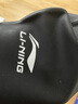 李寧（LI-NING）泳帽男女加大護耳護長(cháng)發(fā)游泳帽不勒頭舒適防水硅膠成人泳帽4121黑 曬單實(shí)拍圖