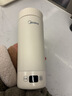 美的（Midea）便攜電熱水杯加熱杯電熱水壺保溫燒水杯350ml迷你旅行出差沖奶泡茶智能恒溫316L不銹鋼MK-DB35X22 曬單實(shí)拍圖