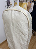 自然屋衣服壓縮防塵袋羽絨服大衣掛式防塵罩衣柜透明掛衣袋 奶杏白長(cháng)款 曬單實(shí)拍圖