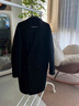報喜鳥(niǎo)大衣男裝【100%羊毛】秋冬款休閑長(cháng)款雙面呢大衣微闊寬松時(shí)尚外套 曜石黑 XL -50(180/100) 曬單實(shí)拍圖