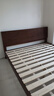 林氏家居實(shí)木床1.8米x2米胡桃木色主臥雙人床架家具小滿(mǎn)系列PK20A 曬單實(shí)拍圖