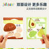 jollybaby兒童布書(shū)認知卡追視彩色看圖識字寶寶早教嬰兒閃卡玩具-水果蔬菜 曬單實(shí)拍圖