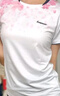 川崎（KAWASAKI）羽毛球服女款速干T恤運動(dòng)短裙繁花似錦兩件套裝A2808 霜白 XL 曬單實(shí)拍圖