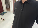 海瀾之家（HLA）短袖POLO衫男26新款山不在高系列大碼短袖男夏季 黑色33 3XL 190/104A 推薦181~196斤 曬單實(shí)拍圖