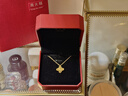 周大福 四葉草黃金項鏈吊墜套鏈工費520)45cm 約5.55g EOF1317禮物 曬單實(shí)拍圖