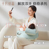 十月結晶嬰兒斜坡枕棉面防吐奶嗆奶躺靠睡覺(jué)哺乳練抬頭可機洗0-1歲 山嵐綠 曬單實(shí)拍圖