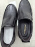 老人頭（LAORENTOU）男士皮鞋商務(wù)休閑鞋頭層牛皮套腳鞋耐滑圓頭爸爸鞋 260278 黑38 曬單實(shí)拍圖
