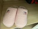 大嘴猴（paul frank）棉拖鞋男女情侶時(shí)尚簡(jiǎn)約厚底家居保暖冬季拖鞋PF6661粉色250 曬單實(shí)拍圖