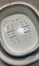 潔麗雅（Grace）泡腳桶折疊按摩泡腳盆洗腳盆足浴盆泡腳袋便捷式養生桶霧霾藍 曬單實(shí)拍圖