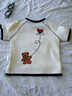 MQDMINI童裝女童短袖T恤10A抑菌兒童短袖t恤甜美百搭打底上衣 愛(ài)心狗 曬單實(shí)拍圖