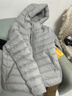 坦博爾輕薄羽絨服女短款連帽百搭休閑秋冬女士外套 珍珠月灰 M(165) 曬單實(shí)拍圖