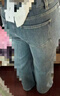 UR秋季新款女裝復古丹寧水洗貓須喇叭牛仔長(cháng)褲UYB850006 霧霾藍 29 曬單實(shí)拍圖
