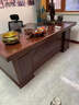 信京(XINJING)E0級老板辦公桌中式班臺實(shí)木貼皮總裁主管桌1.6米含雙柜 曬單實(shí)拍圖