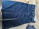 茵曼梨渦系列小心機開(kāi)衩牛仔半身裙女夏季新款高腰純棉裙子 牛仔藍 S 曬單實(shí)拍圖
