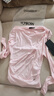 MO&Co.上衣春棉質(zhì)捏褶修身收腰一字肩長(cháng)袖黑色MBE1TOPK01 淡粉色 M /165 曬單實(shí)拍圖
