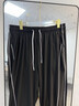 頭號青年褲子男款夏季高彈力垂順冰絲褲加大碼直筒男士高端休閑褲 黑 5XL 曬單實(shí)拍圖