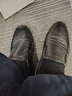 意爾康男鞋皮鞋男休閑春秋新款百搭英倫商務(wù)休閑皮鞋男軟底真皮透氣爸爸鞋平底一腳蹬懶人開(kāi)車(chē)鞋上班工作鞋 黑色 44 曬單實(shí)拍圖