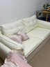 秀帛奶油風(fēng)布藝沙發(fā)客廳現代簡(jiǎn)約大小戶(hù)型輕奢科技布三四人位直排沙發(fā) 免洗科技布+羽絨絲綿座包 三人位 2.1m 曬單實(shí)拍圖