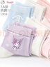 Hello Kitty兒童襪子秋季女童抗菌防臭襪庫洛米小女孩寶寶短襪 KU241003 18cm 曬單實(shí)拍圖