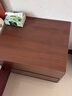 床頭柜實(shí)木邊柜簡(jiǎn)約現代臥室出租房用床頭收納柜置物架 實(shí)木板【雙抽】胡桃色50cm 曬單實(shí)拍圖