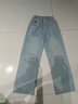 KATULANMAO女童褲子春秋2026新款兒童牛仔褲中大童初中生直筒褲女孩闊腿長(cháng)褲 藍色 150 曬單實(shí)拍圖