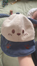 愛(ài)寶適嬰兒帽子春秋款寶寶鴨舌帽卡通棒球帽兒童外出遮陽(yáng)帽 藍小熊T150 曬單實(shí)拍圖