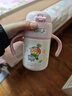 膳魔師（THERMOS）把手款小學(xué)生吸管杯316L不銹鋼保溫杯幼兒園兒童開(kāi)學(xué)水杯350ml 粉 曬單實(shí)拍圖