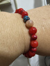 中國黃金（CHINA GOLD）好運蓮蓮天然南紅瑪瑙手串女蓮花手鏈馬年本命年情人節禮物送女友 鴻福采蓮南紅手串 曬單實(shí)拍圖