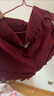 UR秋季新款女裝休閑松緊腰抽繩荷葉邊短褲UYY650065 酒紅色 (偏短有內襯) XS 曬單實(shí)拍圖