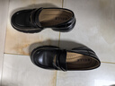 百麗海鷗樂(lè )福鞋女厚底增高英倫小皮鞋通勤單鞋JD007CM5 黑色-亮面 38 曬單實(shí)拍圖