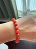 紀梵蒂 GEFIODEY保山南紅手串本命年原礦原色瑪瑙手鏈磨砂柿子紅滿(mǎn)色滿(mǎn)肉一物一證 博物館級天然保山南紅8mm珠徑 曬單實(shí)拍圖