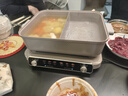 美的（Midea）電火鍋鴛鴦鍋火鍋專(zhuān)用鍋多功能鍋料理烤肉鍋分體式多功能一體電鍋0氟鈦陶電煮鍋HGS352866S 曬單實(shí)拍圖