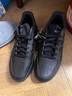阿迪達斯（adidas）男女鞋板鞋春季皮面防潑水黑色百搭運動(dòng)休閑鞋 碳黑 42 曬單實(shí)拍圖