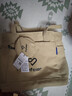 袋鼠（KANGAROO）帆布包包女大容量女神節上班手提單肩大學(xué)生上課布包通勤托特包 卡其色 現貨秒發(fā) 曬單實(shí)拍圖
