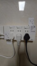 國際電工插座擴展器 一轉多帶電源線(xiàn)可移動(dòng)擴展插排 86型廚房臥室墻壁拓展插座面板/插頭/接線(xiàn)板 短線(xiàn)左插 曬單實(shí)拍圖